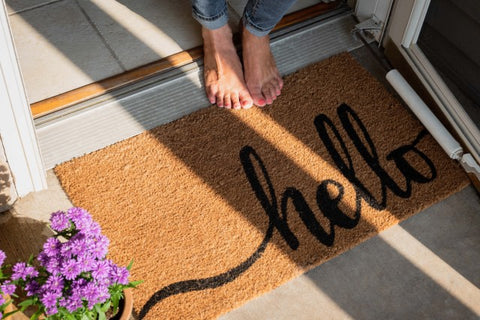 Hello Front Door Carpet