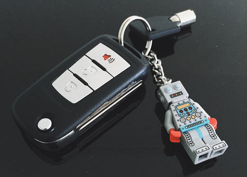 Car Keys with Robot Accessory