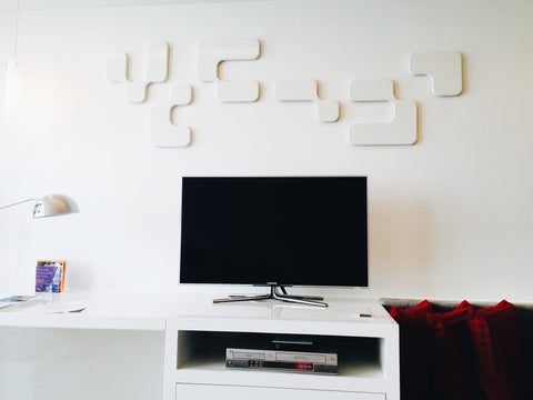 Neat Table with Television
