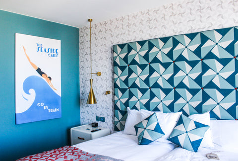 Bedroom's Bold Color Accent Wall
