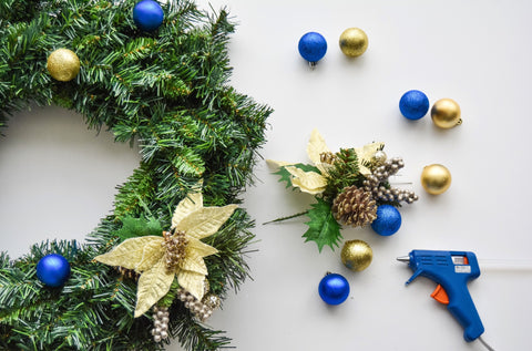 Crafting a Wreath with a Glue Gun